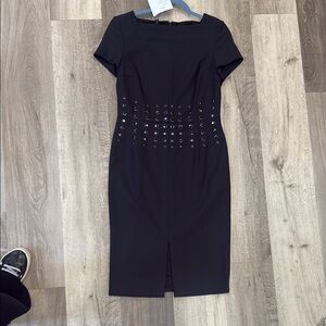 ❄️ESCADA Black Dress with Studded Detail